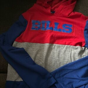 Buffalo bills long sleeve hooded shirt size small